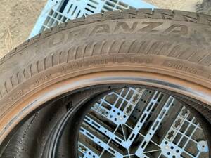 超バリ山 225/50R18 ブリヂストン TURANZA T005A ランフラット 製造年数19年 残溝約7.5㎜ 2本セット MADE IN JAPAN