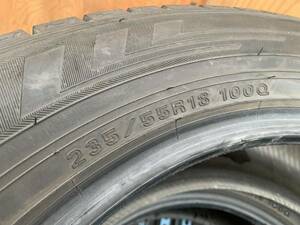 引き取り可能 ダンロップ WM03 235/55R18 製造年数20年 残溝約5.7　6.1㎜ 2本セット MADE IN JAPAN