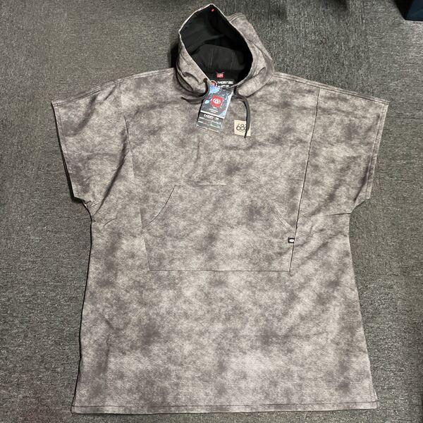 686 ポンチョ waterproof poncho フェス スノーボードポンチョ チャコール サイズS/M