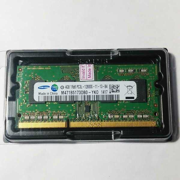 新品未使用 サムスン4GB(4GB*1枚) 1RX8 DDR3L 1600MHz PC3L-12800S 1.35-1.5V SO-DIMMラップトップRAMメモリ 送料無料