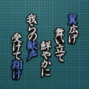 送料無料 加藤翔平 応援歌 白青/黒 刺繍 ワッペン 中日 ドラゴンズ 加藤 翔平 ユニホームに