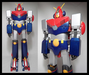 [ sea .]BANDAI Bandai Chogokin soul? GX-03 super electromagnetic Robot navy blue *ba tiger -V