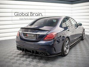 メルセデスベンツ Cクラス W205 後期 C43 AMG リア サイド スプリッター スパッツ/ スパッツ スポイラー バンパー アンダー ディフューザー