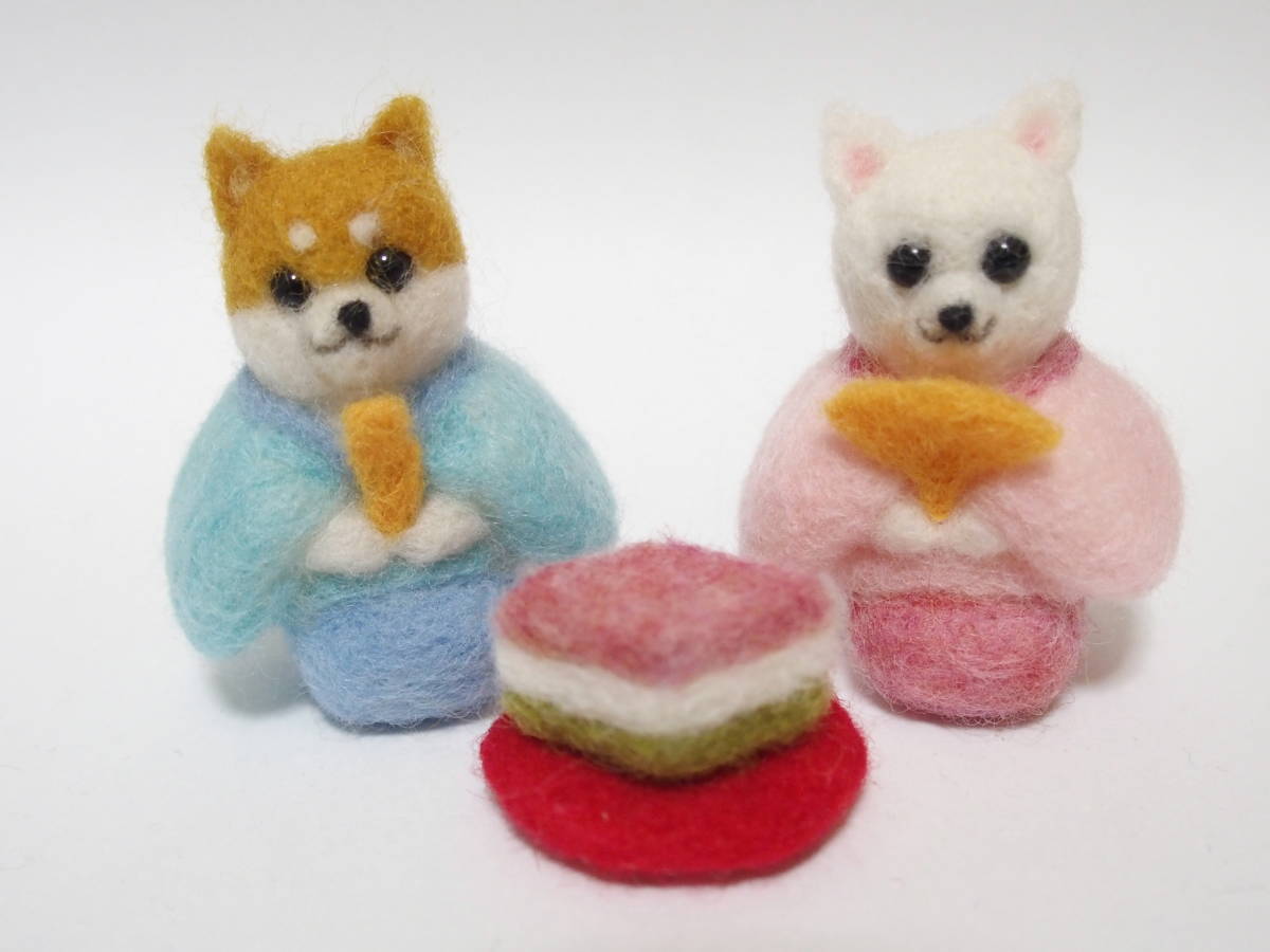 Hecho a mano [Festival de muñecas Shiba Inu de fieltro de lana], juguete, juego, peluche, Textura de lana