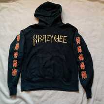 KRAZY BEE クレイジービー スウェットパーカー 黒 XL★フーディ HOODIE プルオーバー オーバーサイズ ビッグシルエット 山本KID徳郁_画像1