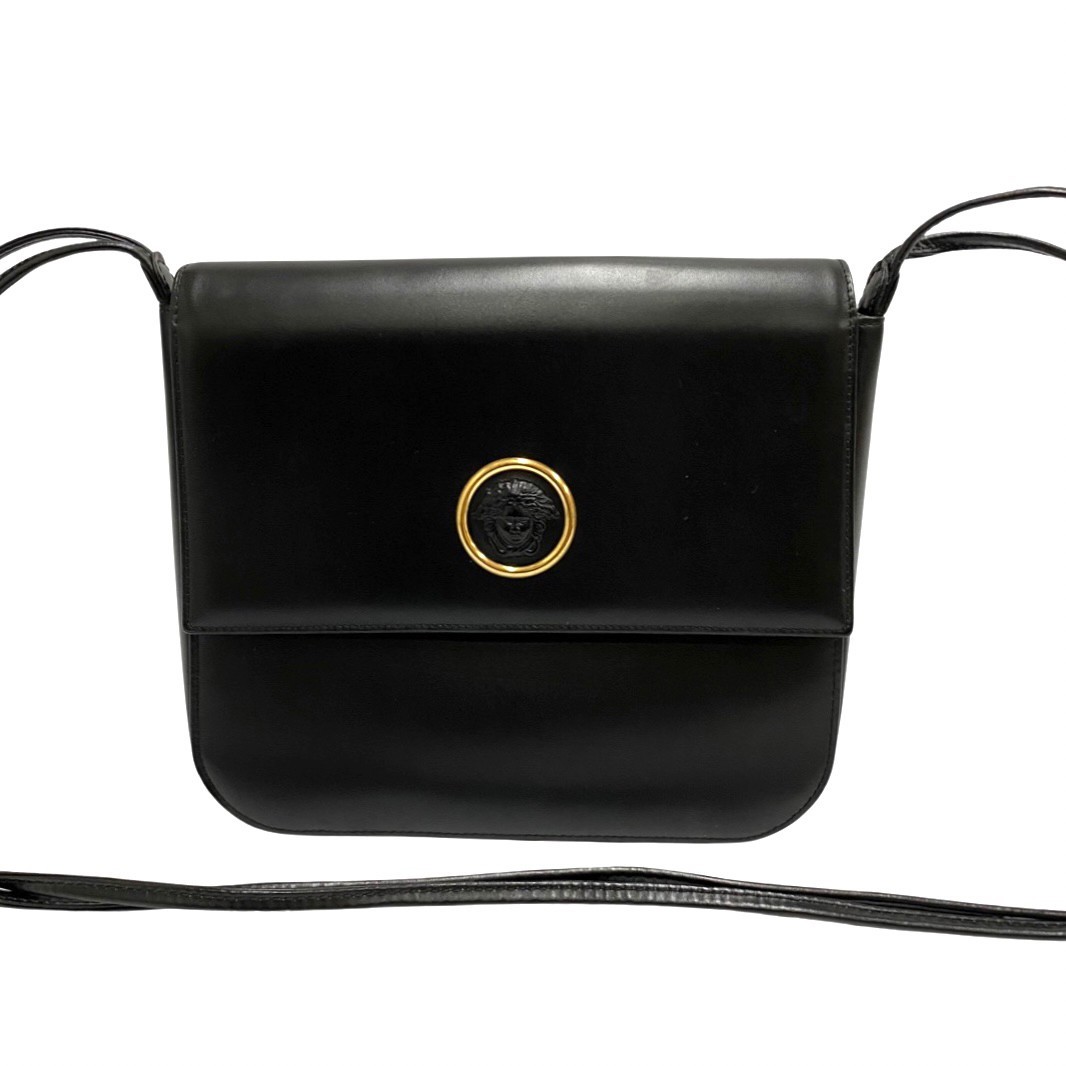 ヤフオク! - 極美品 VERSACE ヴェルサーチ カーフレザー ボディ...