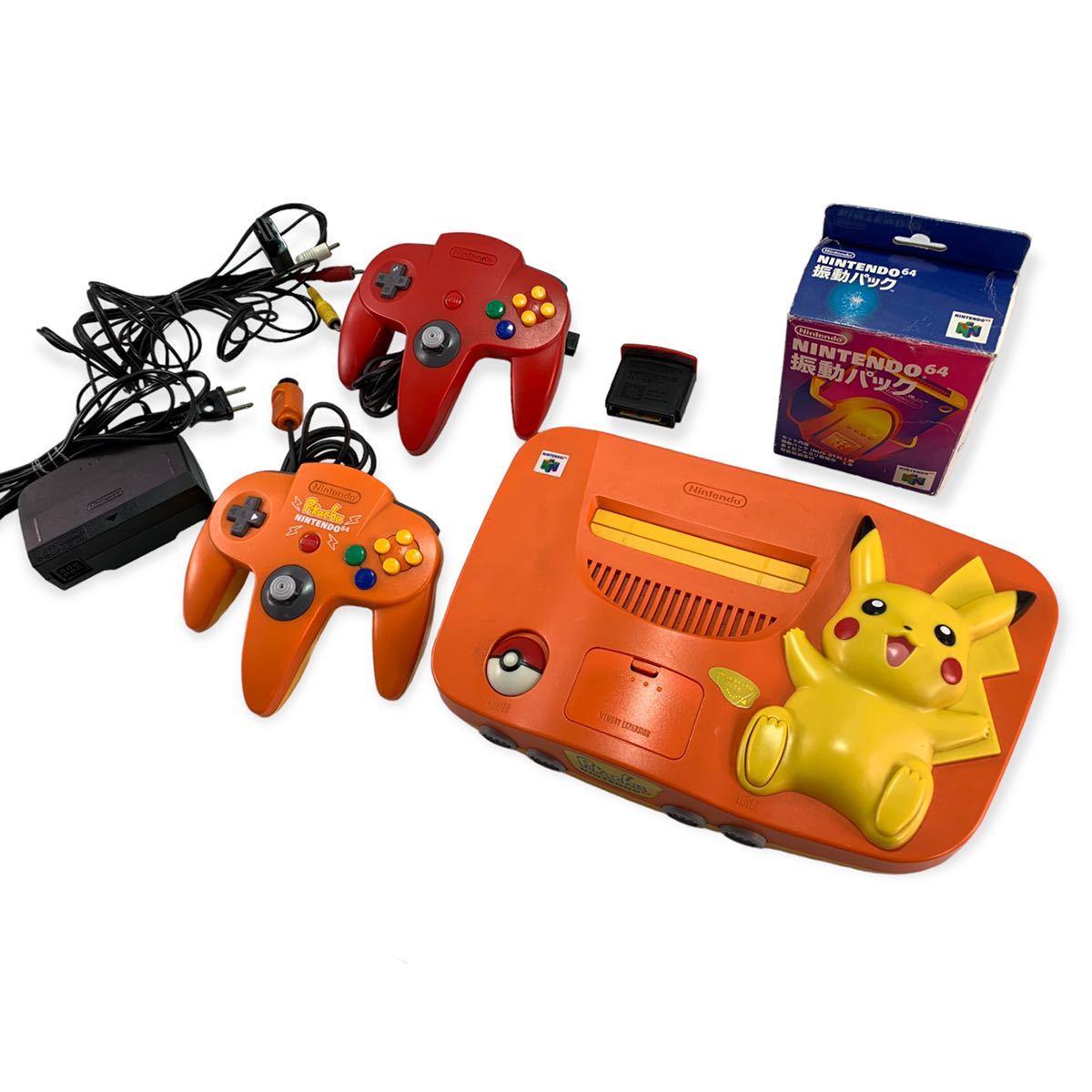Nintendo 旧世代ゲーム機本体 NINTENDO 64 ピカチュウ オレ… 家庭用