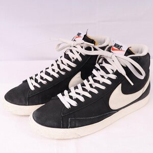 BLAZER MID PRM VNTG 25.5cm /NIKE ブレーザー プレミアムヴィンテージ ナイキ 古着 中古 黒 ブラック 白 メンズ スニーカー xx7263