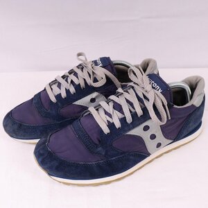 SAUCONY JAZZ LOW PRO US9.5 27.5cm位/サッカニー ジャズ ロープロ スニーカー 中古 古着 紺 ネイビー グレー メンズ et1666