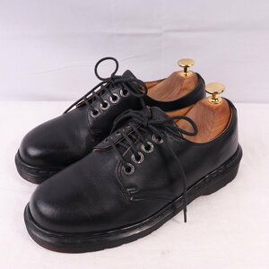 英国製 ドクターマーチン UK6/24.5cm～25.0cm/4ホール 黒 イングランド製 メンズ レディース drmartens 古着 中古 dm3800