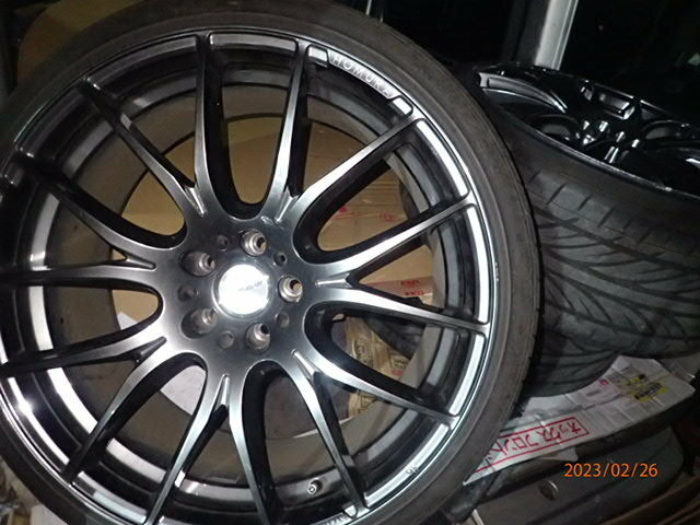 レイズ HOMURA 2x7R 21x10J PCD114.3 +38 245/35R21 アルミ ダークシャイニングシルバー HC 4本 アルファード ヴェルファイア