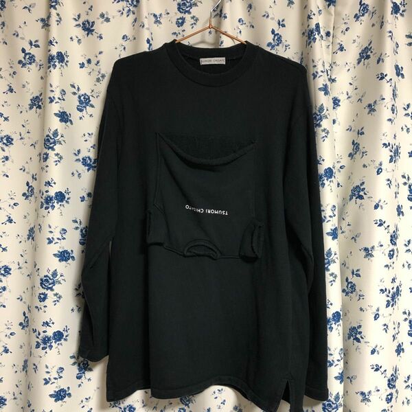 おねさげ！！ツモリチサト♪ BLACKトレーナー　逆さＴシャツ