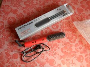 ヘアアイロン010701 straight comb PH680 hair straightener L30x4.5h5cm未使用　赤