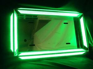 中型ナンバー枠　LEDテープ式 ツインDX　グリーン（緑）　24V