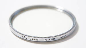 * beautiful goods *[72mm] Nikon L39 silver frame UV cut filter rare goods [F6905]