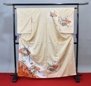 [ Sakura garden . clothes shop ]. under visit wear kimono flower flower car cord writing . writing pretty length 159cm sleeve length 63.5cm * kb-2952