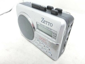 ZETTO ゼット ラジオ カセットレコーダー 型番不明 受信OK 部品取用 ジャンク品 G6451