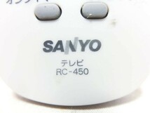 SANYO サンヨー テレビ リモコン RC-450 動作確認済 G2367_画像10