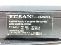 YUSAN ラジオ カセットレコーダー YS-6882KA 再生OK 受信OK G6459_画像10