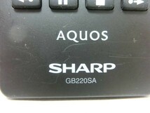 SHARP シャープ テレビ リモコン GB220SA 動作確認済 G3588_画像10