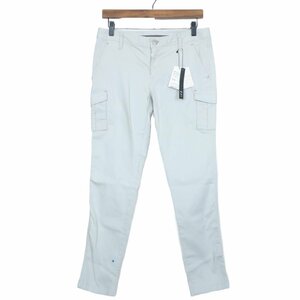 [ new goods!]INDIVI Indivi * neat Silhouette! refreshing cotton work pants spring summer size 38 ivory series put on turning power eminent z1357