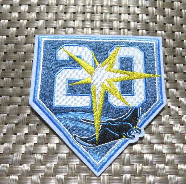 空白２０（HM型）◆新品２０周年MLB タンパベイ・レイズTampa Bay Rays 野球　ベースボール 　刺繍ワッペン （パッチ）◆メジャーリーグ