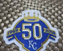 青金白　王冠50TH◆新品MLBカンザスシティ・ロイヤルズ Kansas City Royals５０周年記念　野球ベースボール 刺繍ワッペン◆メジャーリーグ_画像3