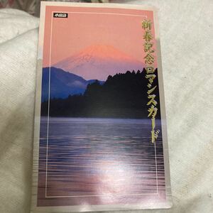 ロマンスカード未使用小田急電鉄台紙付き新春記念1991 木村圭吾富士山2種　二枚セット