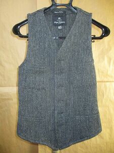 Nigel Cabourn HOSPITAL VEST ヘリンボーン　ウール　ベスト　46　グレー