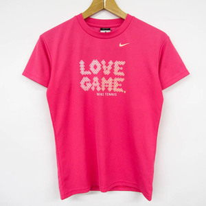 ナイキ 半袖Tシャツ プリントT ロゴ トップス スポーツウェア ドライフィット レディース Sサイズ ピンク NIKE