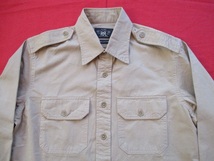 ★【新品・未使用・タグ付き】RRL/ダブルアールエル/MILITARY　WORKSHIRTS　KHAKI/ミリタリーワークシャツ　カーキ/Sサイズ★_画像2