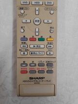 SHARP シャープ HDD DVD ビデオレコーダー リモコン GA374PA DVDレコーダー k5366_画像3