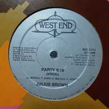 JULIUS BROWN / PARTY /FRED ZARR(ELECTRA)/WEST END RECORDS/Hi-NRG,ハイエナジー,ITALO DISCO,_画像1
