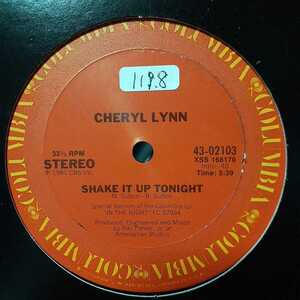 CHERYL LYNN / SHAKE IT UP TONIGHT / BABY /RAY PAKER JR,MIKE & BRENDA SUTTON,GARAGE,サーファー系ディスコ