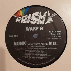 WARP 9 / NUNK (NEW WAVE FUNK) /12インチ/JELLYBEAN BENITEZ,ELECTRO HIP HOP,エレクトロ