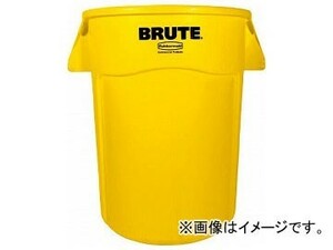 ラバーメイド ラウンドブルートコンテナ スリット付き 166.5L イエロー 26436004(8194424)