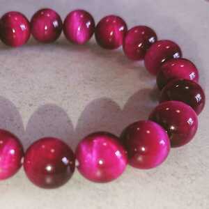 [ pink Tiger I ]10mm/16cm/ natural stone / Power Stone bracele 
