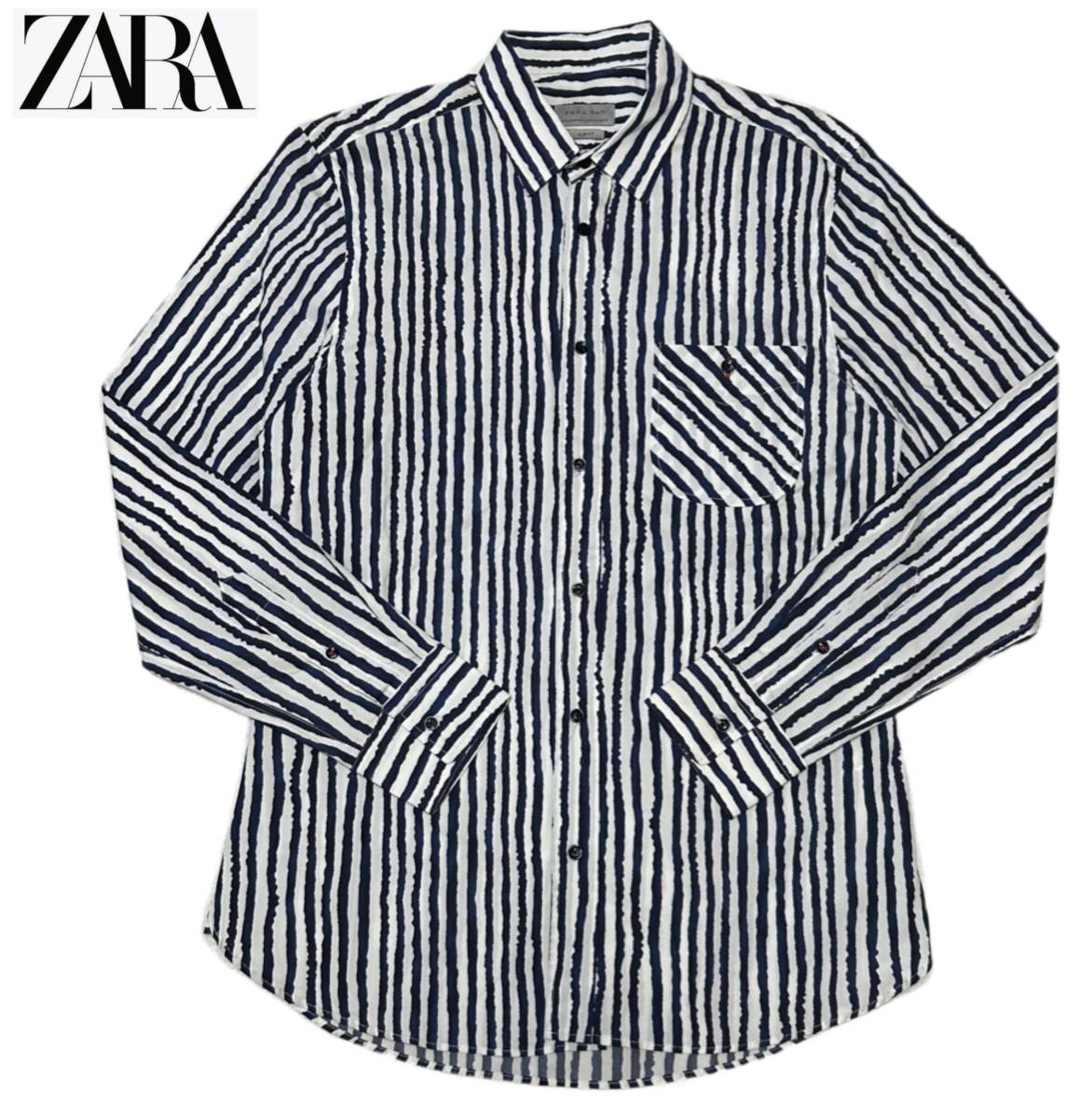 2023年最新】ヤフオク! -zara ストライプシャツ メンズの中古品・新品