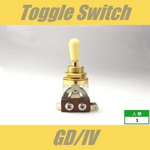 TGS-M3.5-GD/IV toggle switch M3.5 Gold / ivory knob attaching 