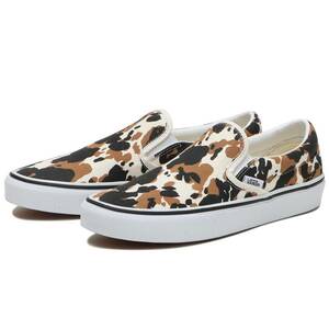 ☆VANS CLASSIC SLIP-ON COW 牛柄 生成り/黒/茶 26.5cm バンズ クラシック スリッポン カウ VN0A7Q5DMUL