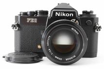 美品 Nikon FE2 SLR Film Camera Black Ai 50mm f/1.4 清掃済 1144019_画像1
