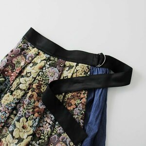  beautiful goods 2022SS Lois CRAYON Lois Crayon switch flower go Blanc skirt M/ multi floral print maxi volume [2400013216814]