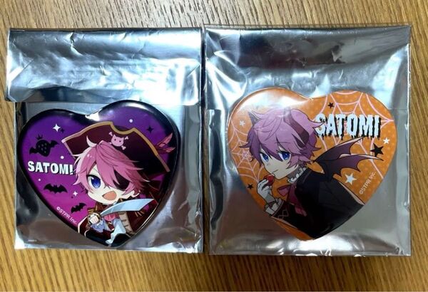 すとぷり ハロウィン ハート缶バッジ さとみ