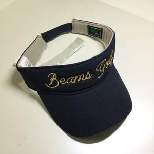  не использовался BEAMS GOLF PURPLE LABEL трос Logo козырек темно-синий свободный размер Beams Golf 