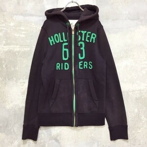 ◆お洒落な逸品◆Hollister/ホリスター パーカー フード付き 裏起毛 コットン ネイビー S K66 ｃ2709