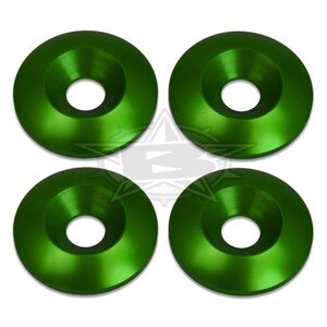 《04-04-017》Blowsion 8mm Billet Conical Washers Green コニカルワッシャ グリーン