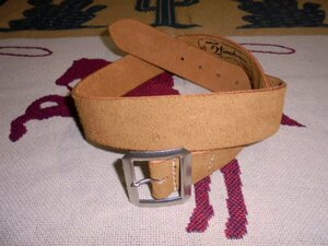 22 Warehouse 6043 single pin mustard 32 suede gyalison belt 