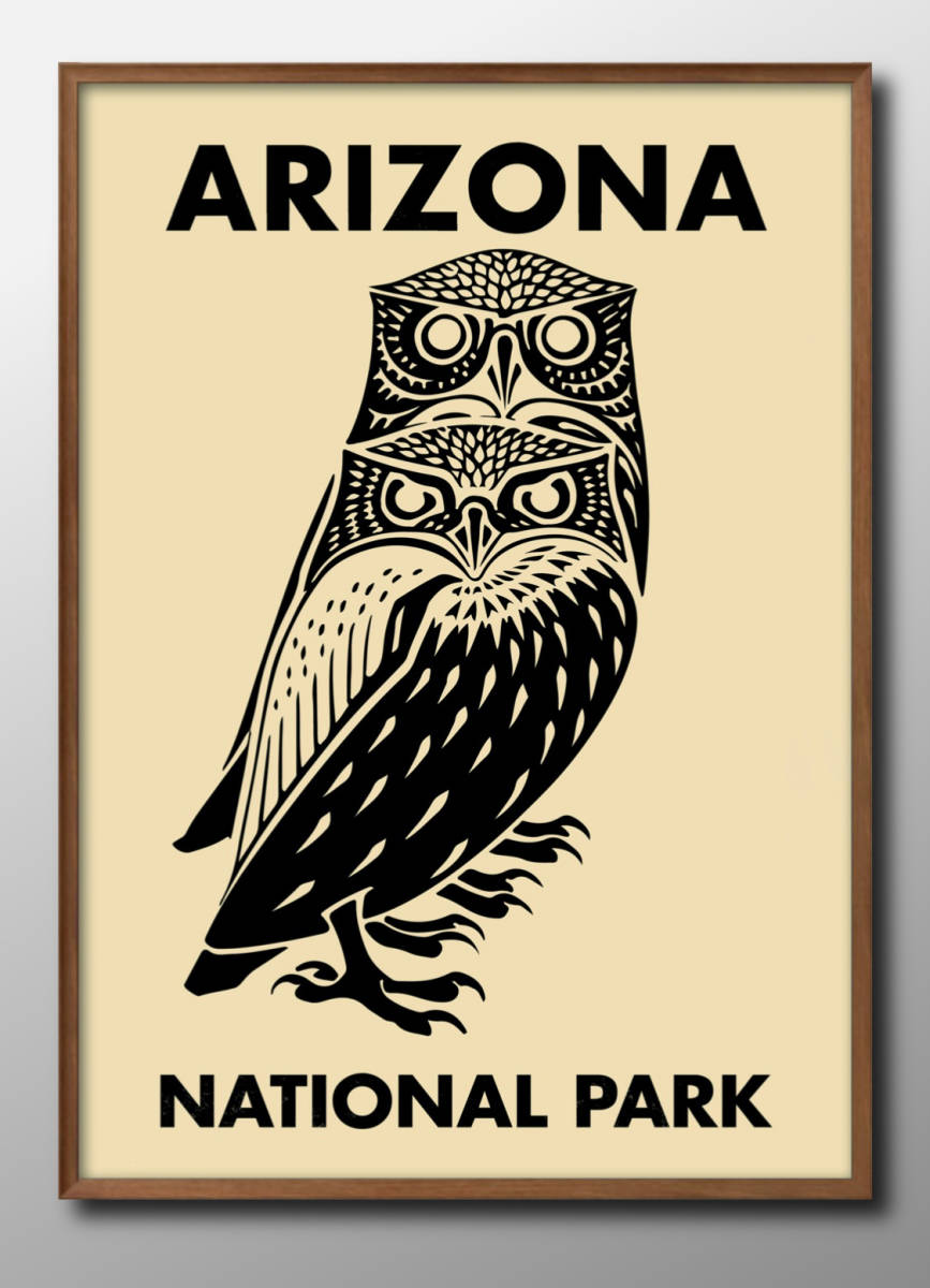 11857 ■ Free shipping!! A3 poster Arizona Owl Nordic/Korean/painting/illustration/matte, Housing, interior, others