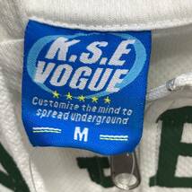 YA3439【2003】K.S.E VOGUE パーカー Mサイズ ホワイト 白 フード フルジップ カットソー トップス 古着【120102000019】_画像4