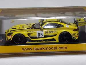 新品 1/43 スパーク SPARK Mercedes-AMG GT3 No.86 5th - 24h SPA 2016 HTP Motorsport　 ドライバー：T. Jager - G. Paffett - M. Gotz